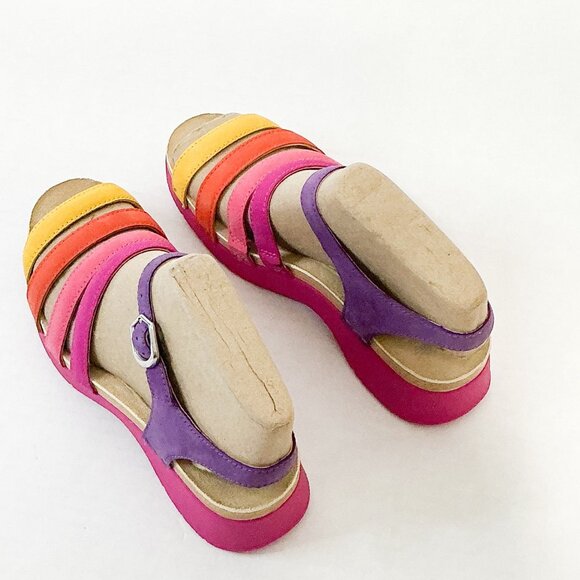 DANSKO NWB Sz 39 Multi Nubuck Leather Milled Roxie Comfort Sandals - Picture 10 of 10